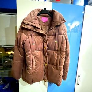 Isaac Mizrahi New York just puffed front zip down button size L